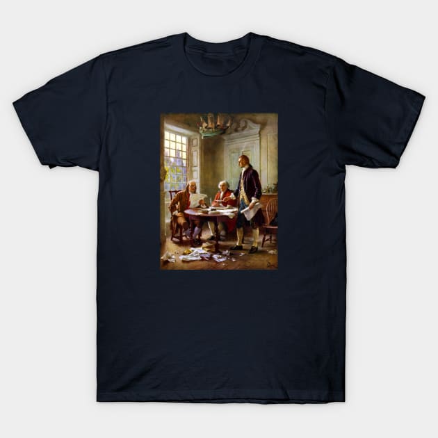 Writing The Declaration of Independence T-Shirt by warishellstore